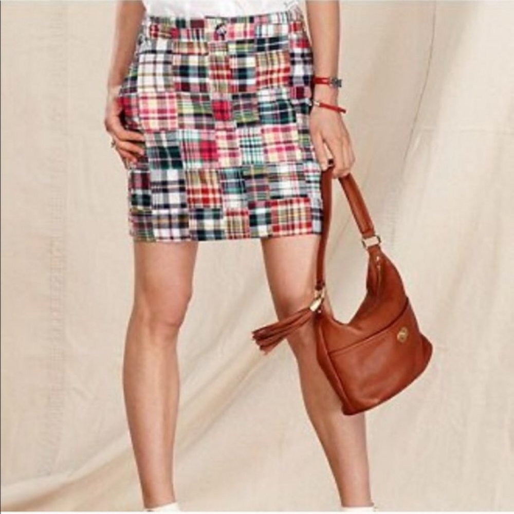 Tommy Hilfiger Mini Skirt Patchwork Plaid Mini Casual Skirt 0